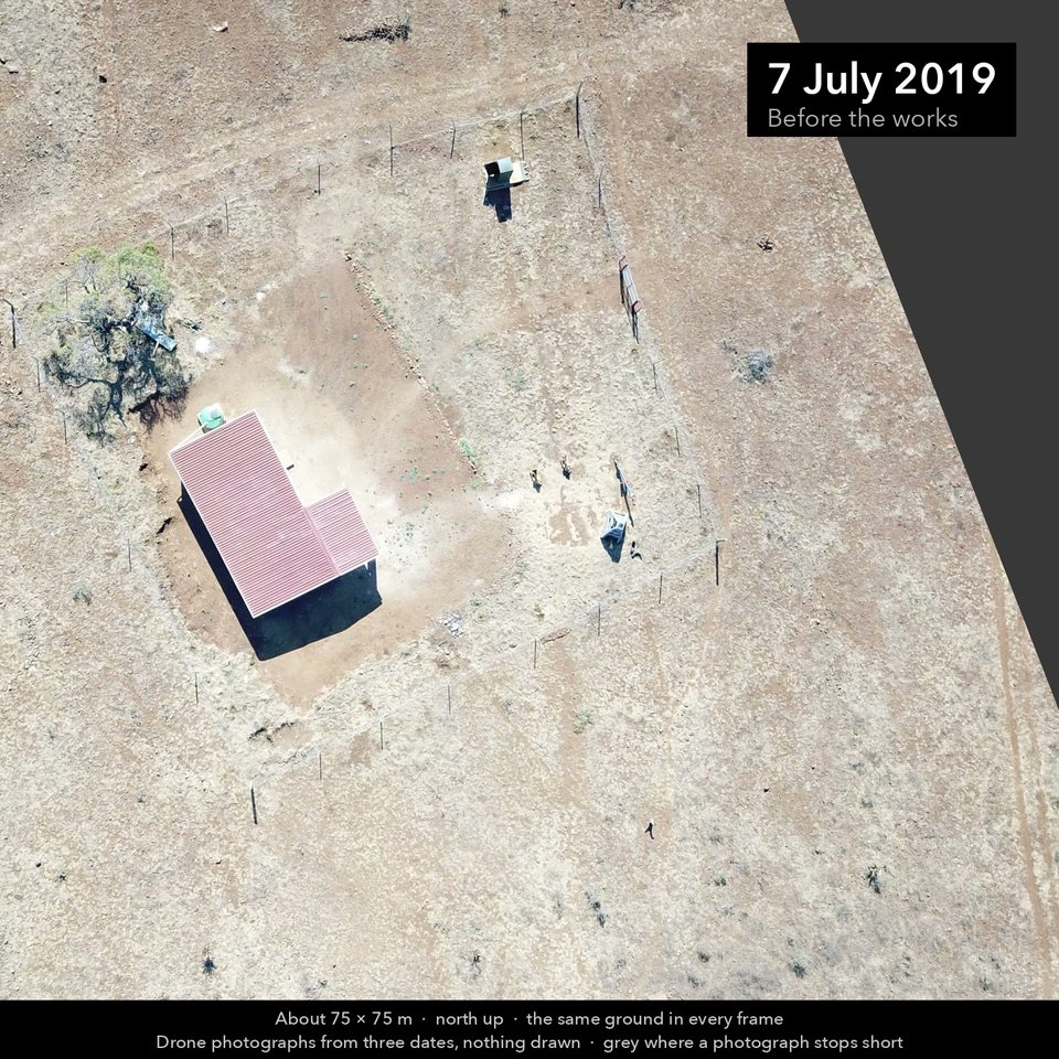 Aerial record of Mzomoyethu Crèche garden in KwaGudlintaba